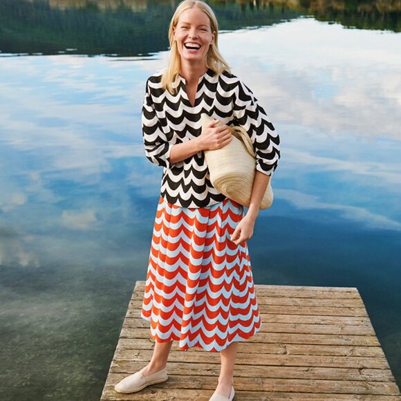 Marimekko Tops - Marimekko x Uniqlo Black & White Scalloped Top